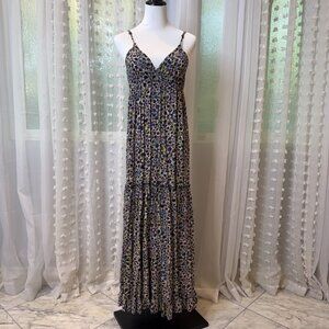 Floral BoHo Spaghetti-Strap Floor-Length Dress